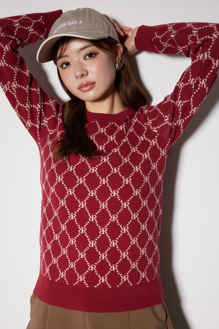 RIENDA GOLF | 【RIENDA GOLF】モノグラムロゴニットトップス (ニット