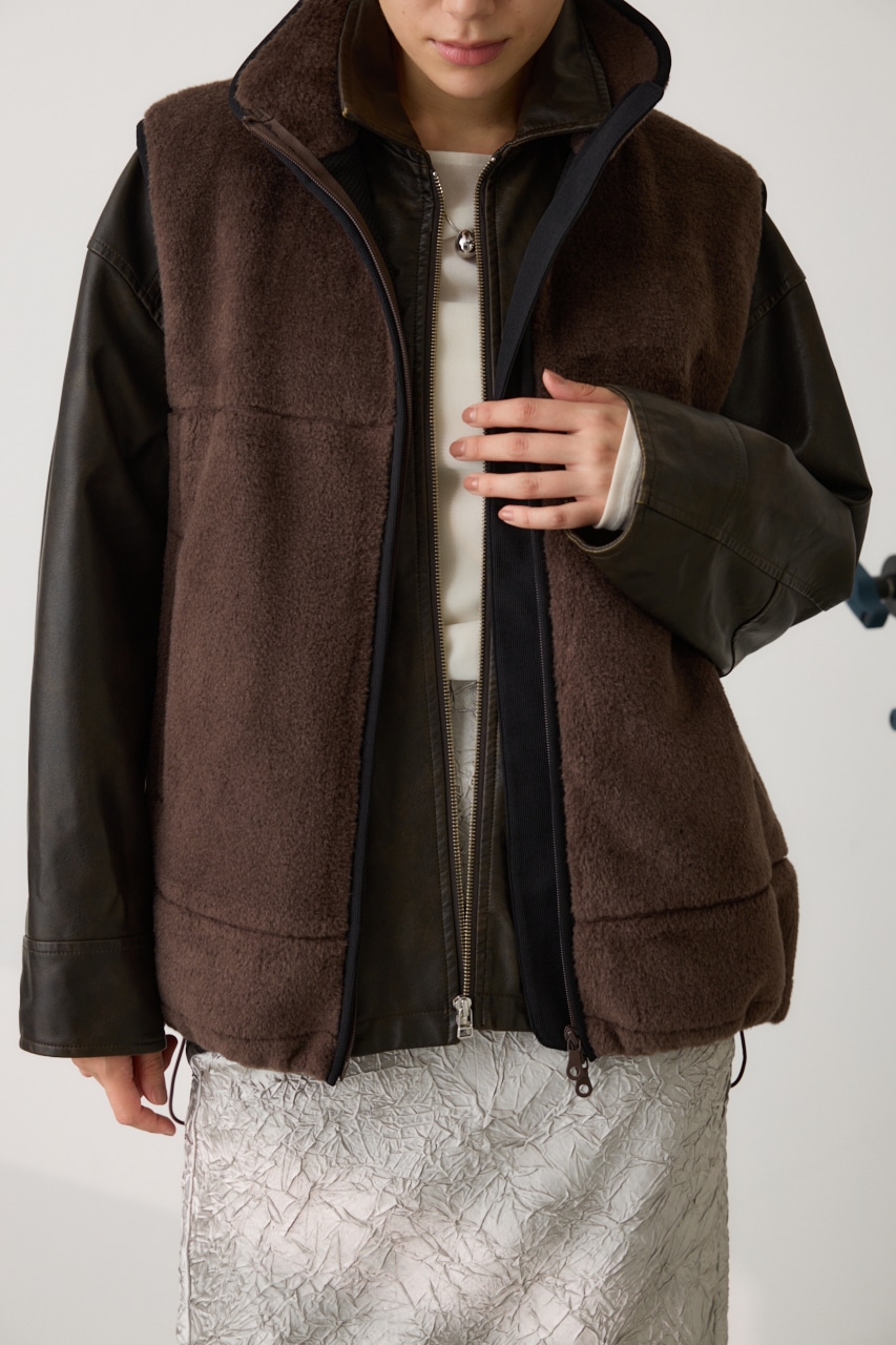 AZUL BY MOUSSY | ボアドッキングベスト (ベスト ) |SHEL'TTER WEBSTORE