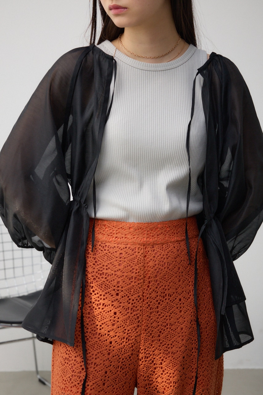 AZUL BY MOUSSY | 2WAYシアーペプラムシャツブラウス (シャツ