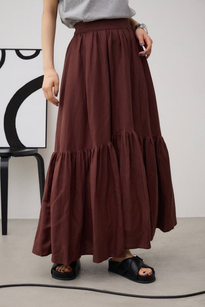 AZUL BY MOUSSY | リネンミックスマキシスカート (スカート(ロング