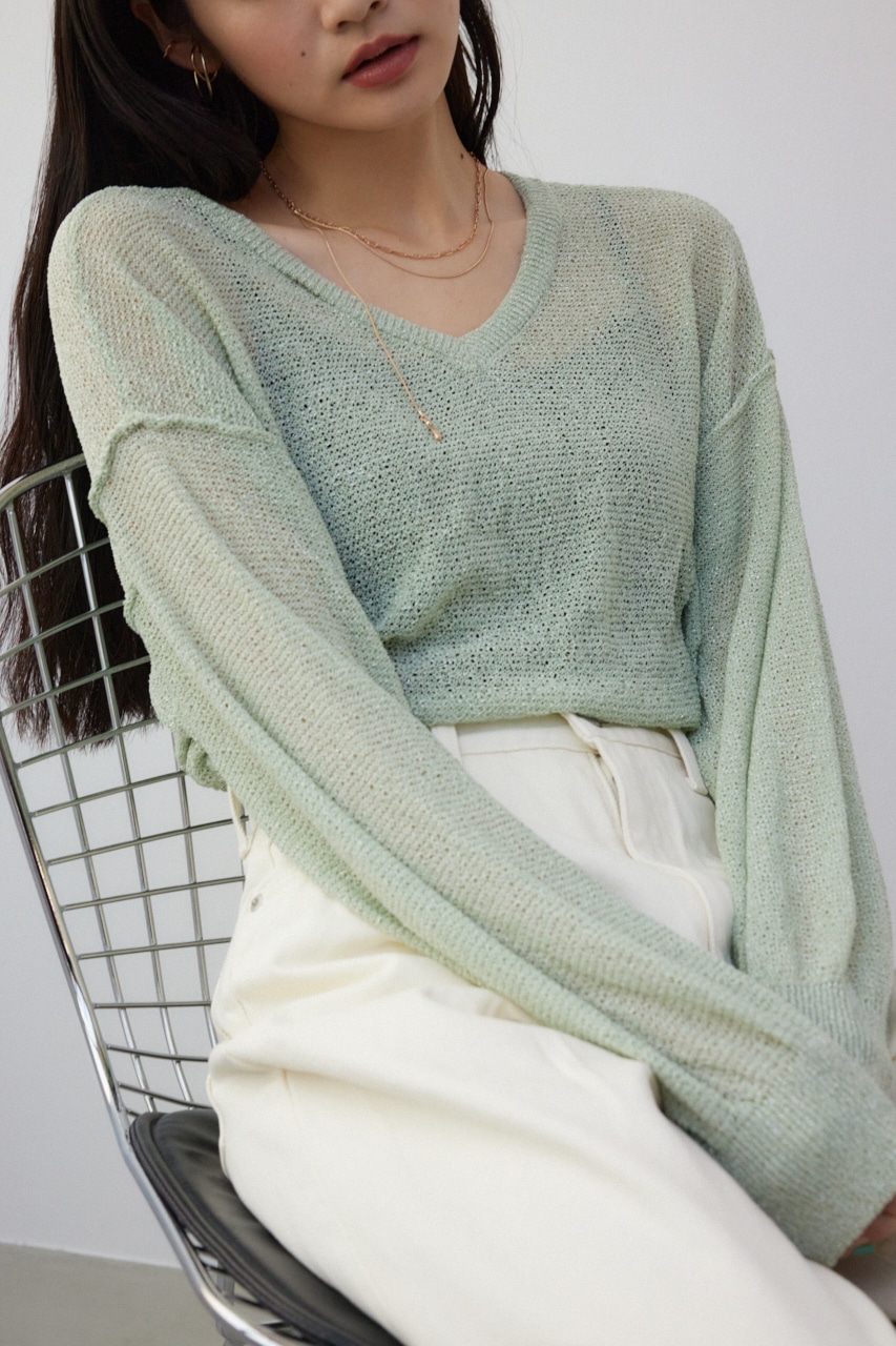 AZUL BY MOUSSY | シアーグリッタールーズニット (ニット ) |SHEL'TTER