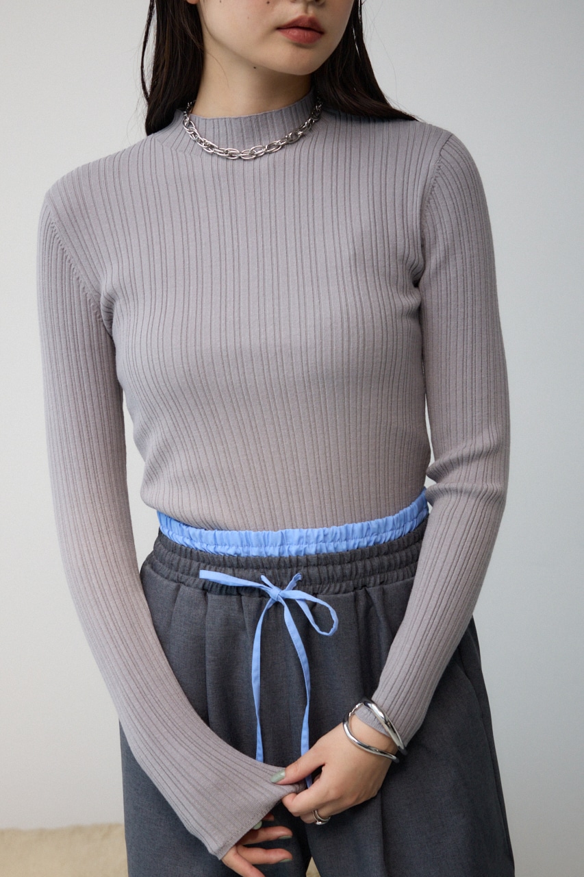 AZUL BY MOUSSY | ランダムリブハイネックニットトップス (ニット