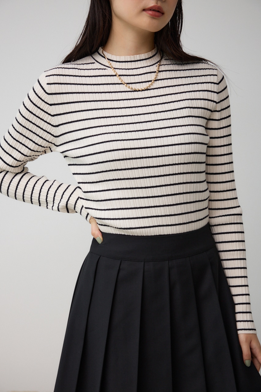 AZUL BY MOUSSY | ランダムリブハイネックニットトップス (ニット