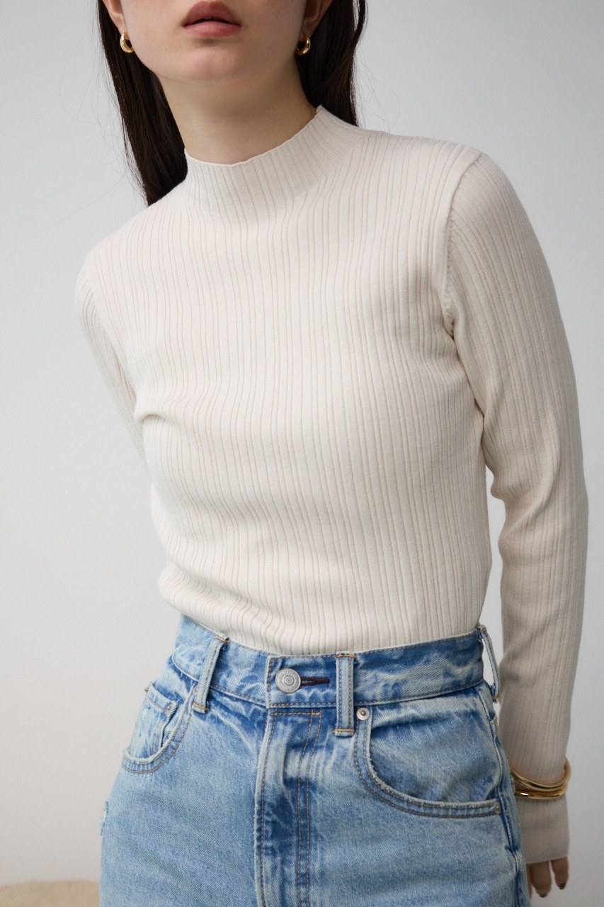 AZUL BY MOUSSY | ランダムリブハイネックニットトップス (ニット