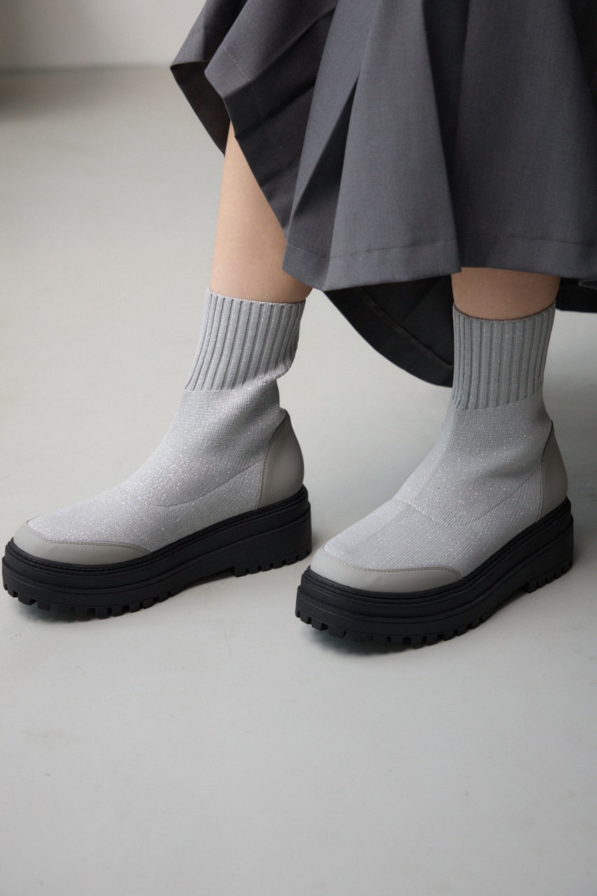 AZUL BY MOUSSY | ラメトラックソールソックスブーツ (ブーツ ) |SHEL