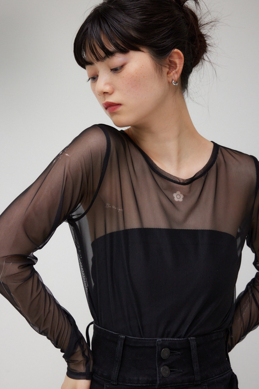 AZUL BY MOUSSY | MARY QUANT×AZUL シアータトゥートップス (Tシャツ