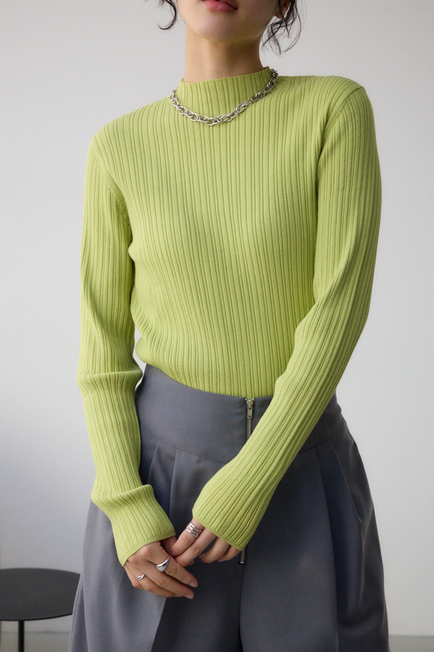 AZUL BY MOUSSY | ランダムリブハイネックニットトップス (ニット