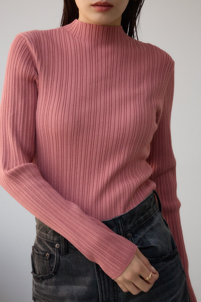 AZUL BY MOUSSY | ランダムリブハイネックニットトップス (ニット