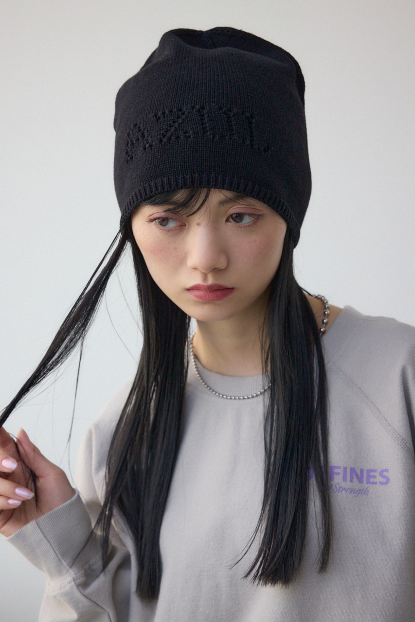 AZUL BY MOUSSY | ロゴパンチングニットビーニー (帽子 ) |SHEL'TTER