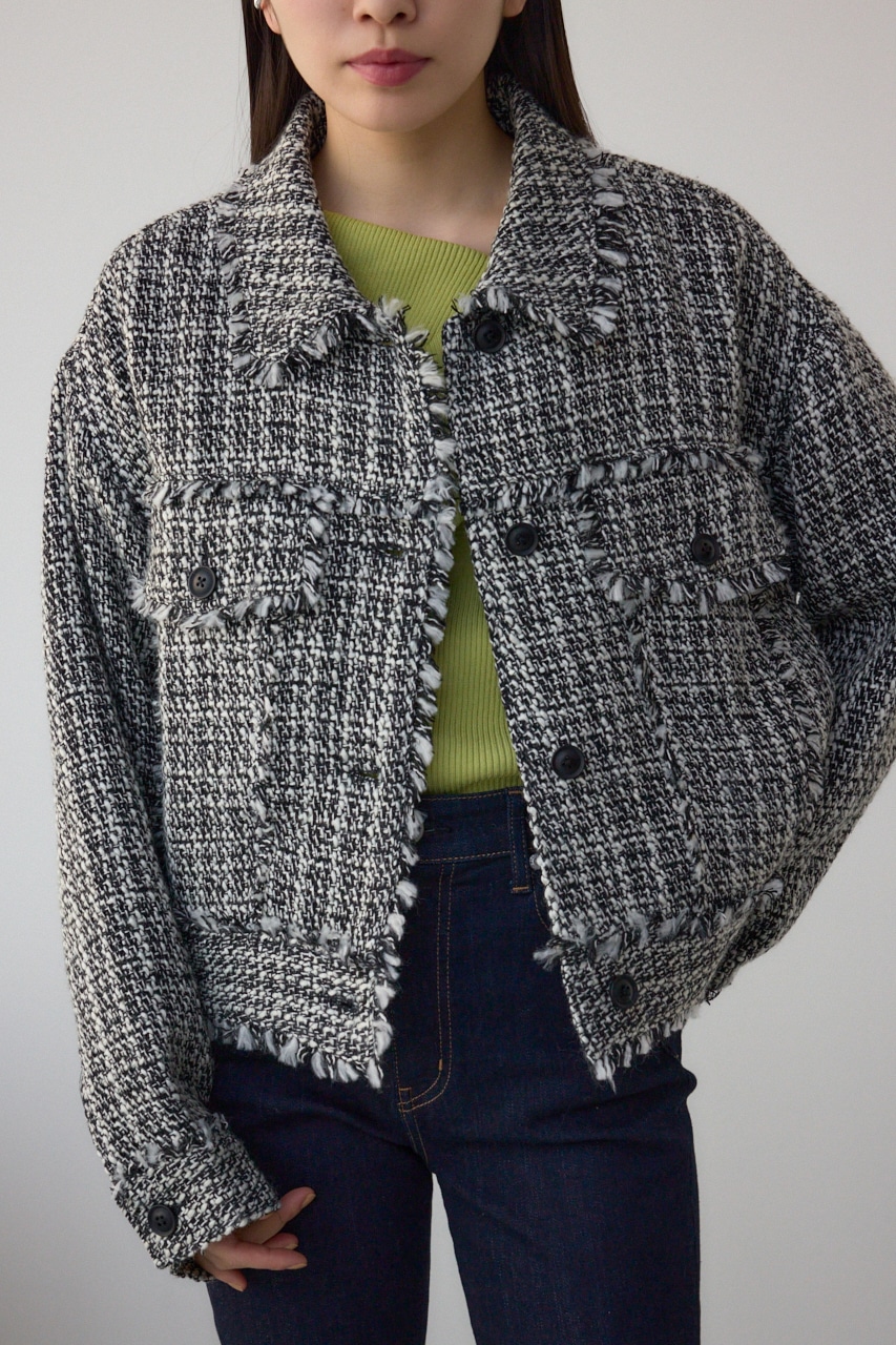 AZUL BY MOUSSY | ツイードフリンジジャケット (ジャケット ) |SHEL