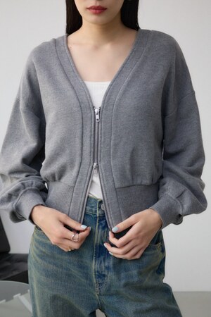 AZUL BY MOUSSY | フロントZIPウラケカーディガン (カーディガン