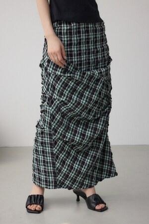 AZUL BY MOUSSY | タックドレープチェックスカート (スカート(ロング