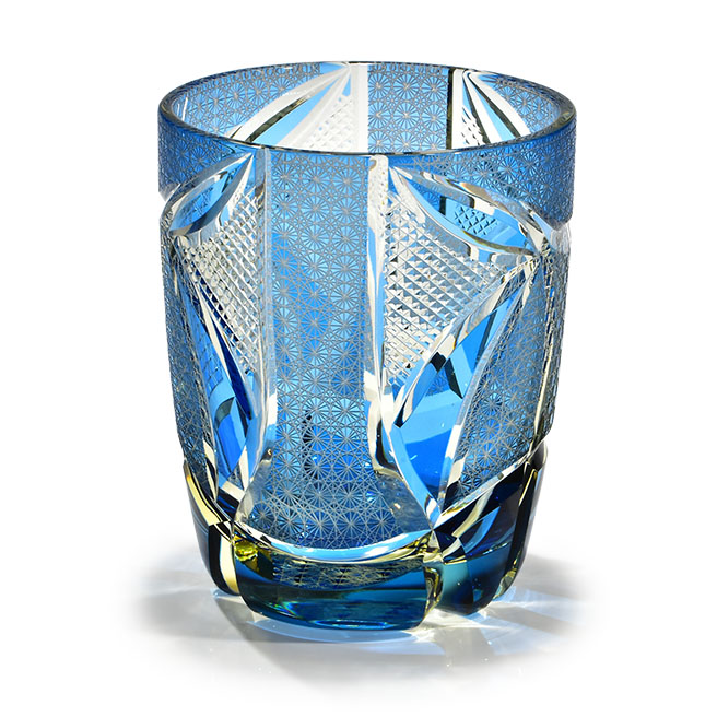Pr-343 コレクショングラス 水色 | 江戸切子の店 華硝（はなしょう）