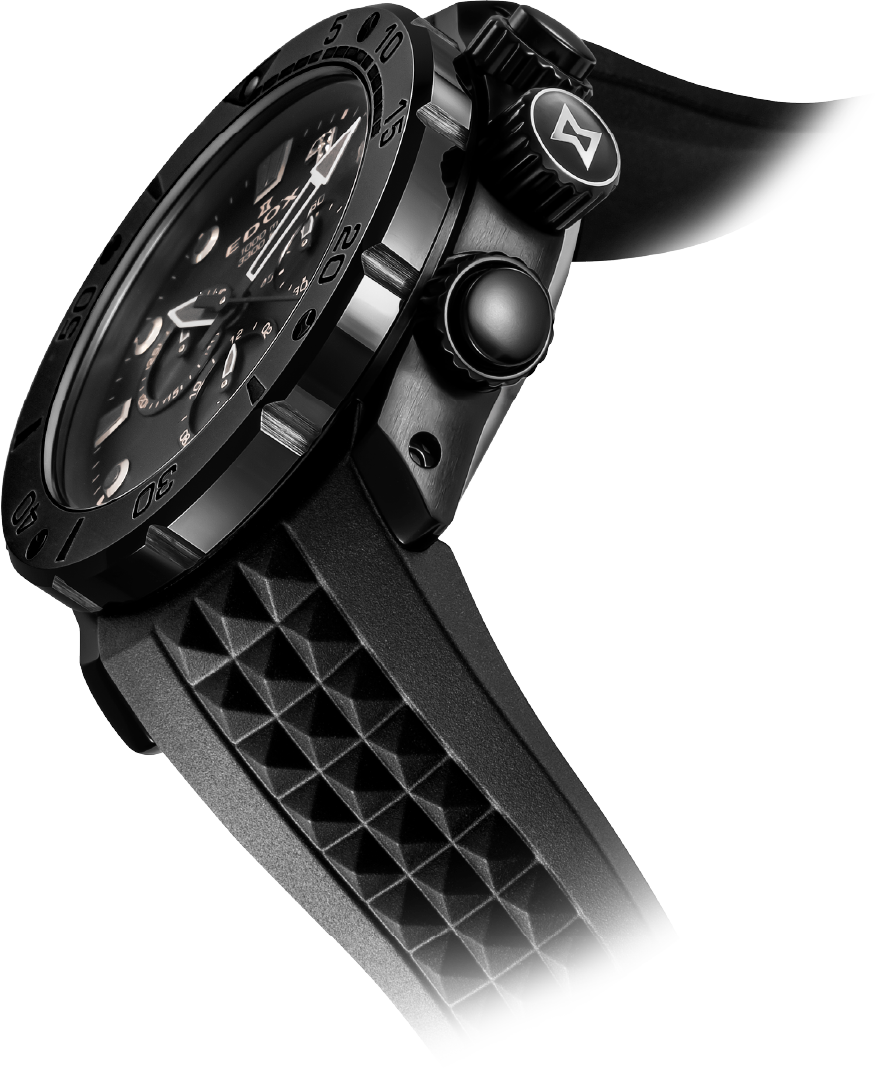 EDOX公式 l クロノオフショア1 オールブラック日本限定モデル