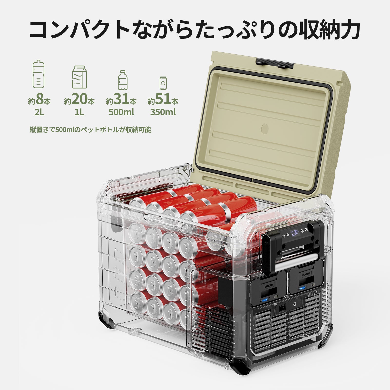 EENOURポータブル冷蔵庫D35 35L