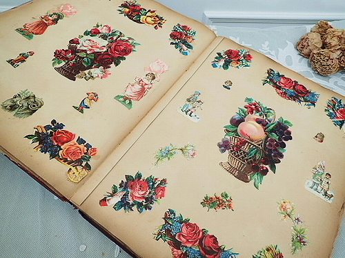 ヴィクトリアン クロモスアルバム - 薔薇と天使のアンティーク