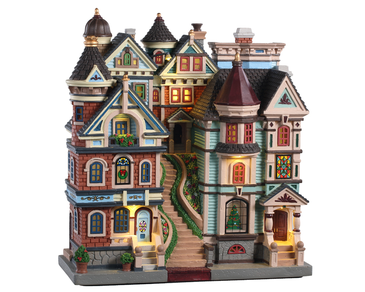 Houses On A Hill Facade 05617 | Lemax Village | eHobbyTools