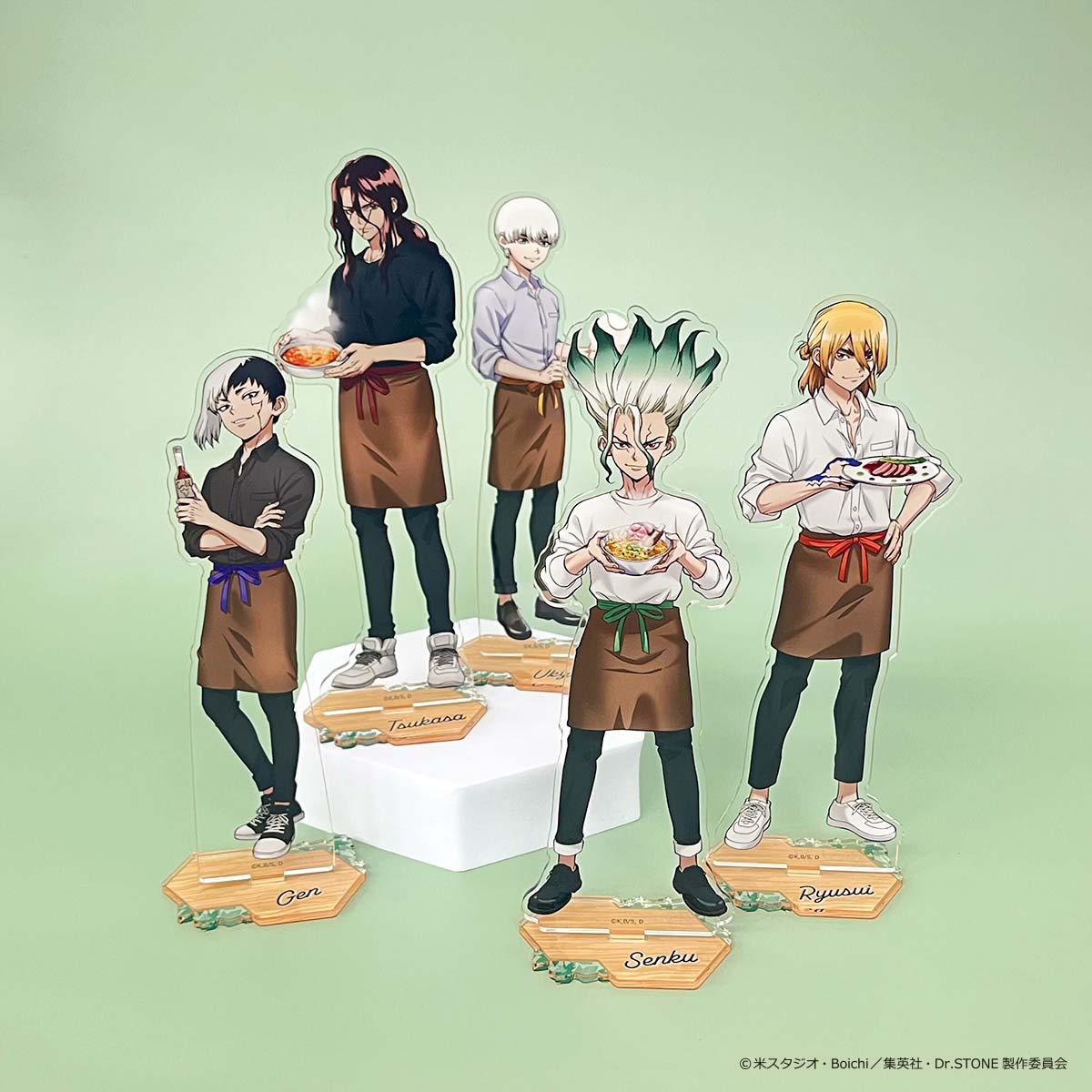 Dr.STONEバーフランソワBigアクスタセット(ゲン&千空&龍水) Dr.STONE