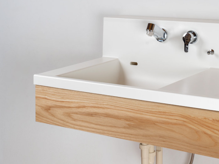 セミオーダー人工大理石一体洗面カウンターFlex Sink（ﾌﾚｯｸｽｼﾝｸ