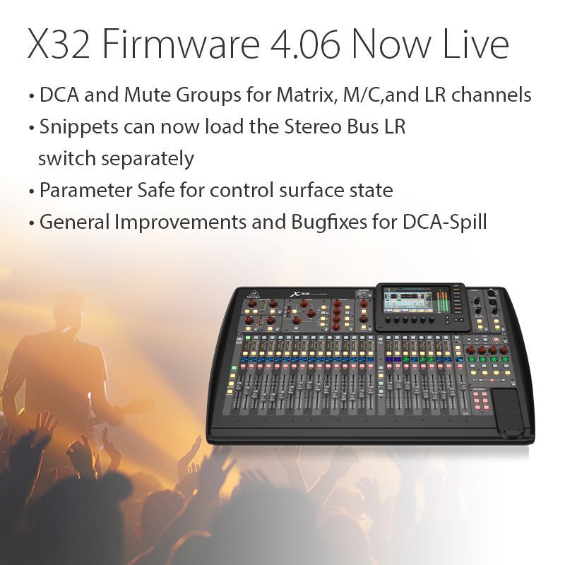 アップデート情報】X32 ファームウェアVer.4.06リリースのお知らせ
