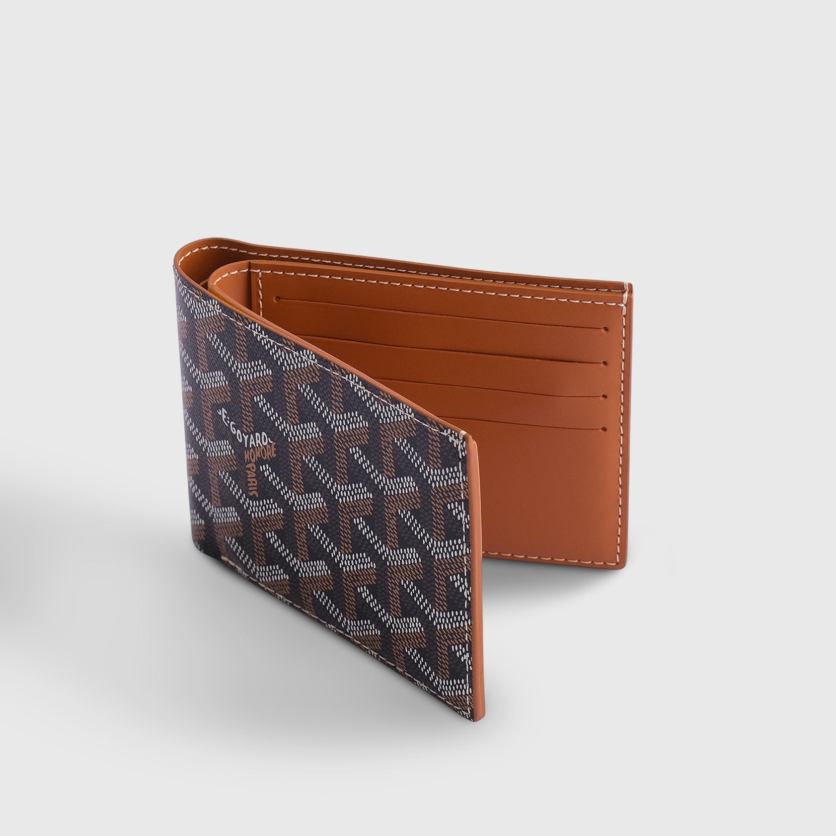 Goyard Bi-Fold Victoire Wallet Black/Tan