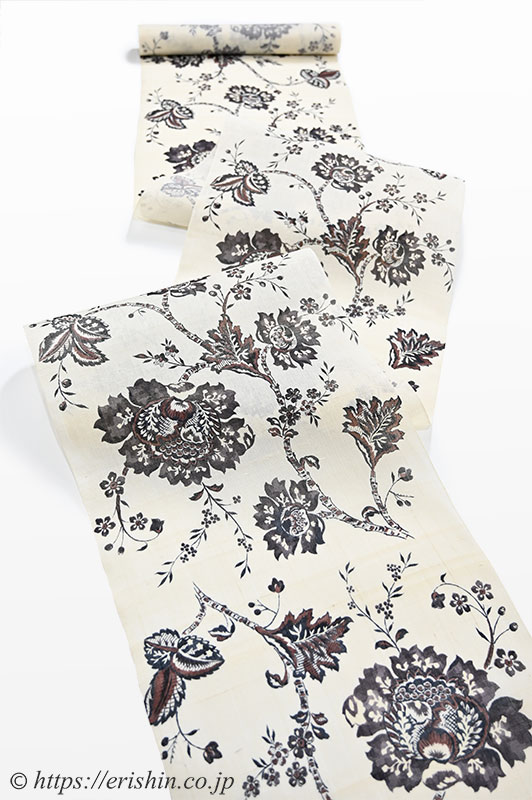 カッコイイ 花更紗柄 名古屋帯 着物スキ倶楽部 432 SOUBIEN（創美苑