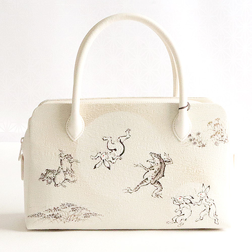 あおりバッグ 手描きシリーズ 鳥獣戯画｜京都の着物和装小物 ゑり正