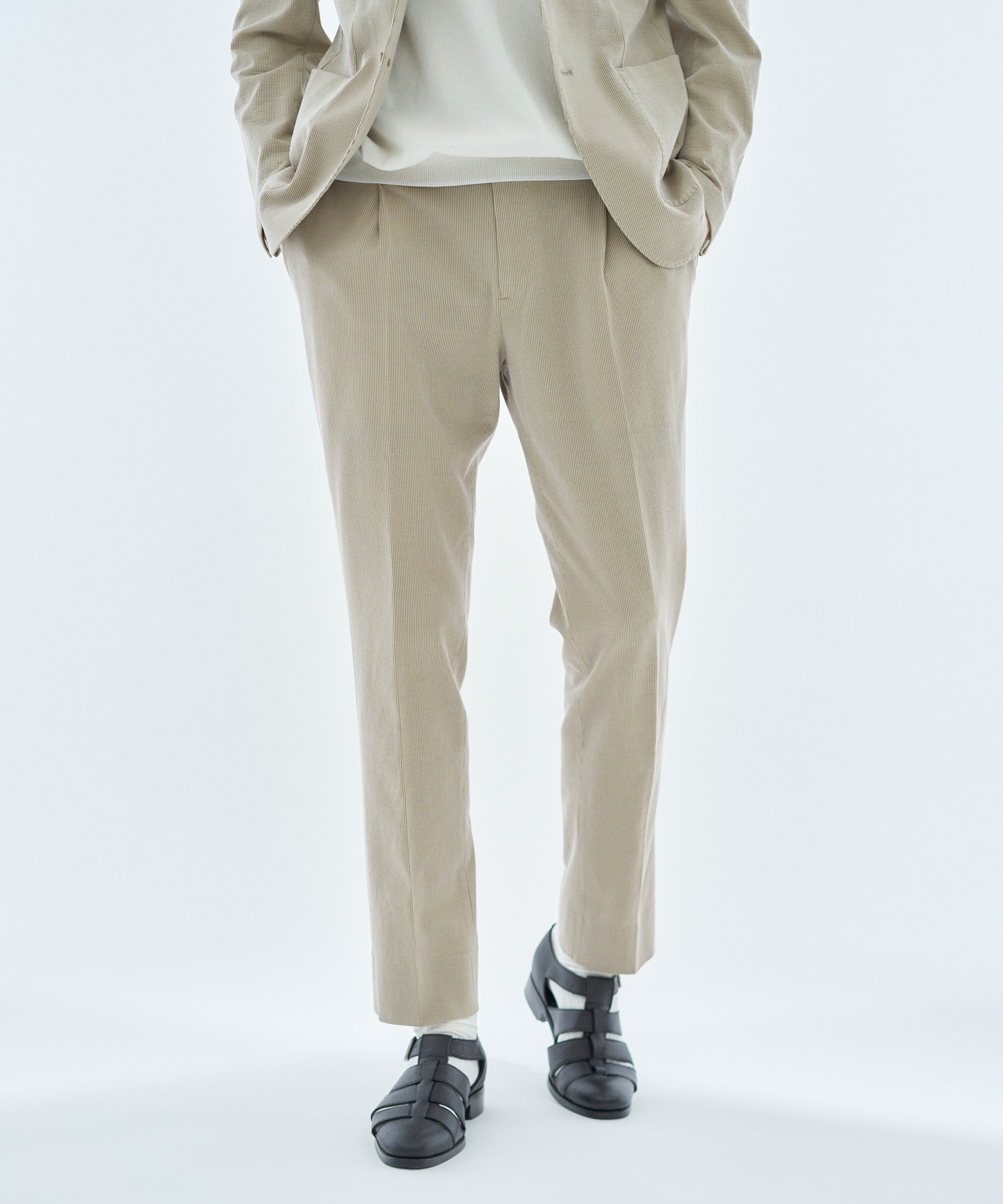 ESTNATION / ジャージーサッカーセットアップイージースラックス