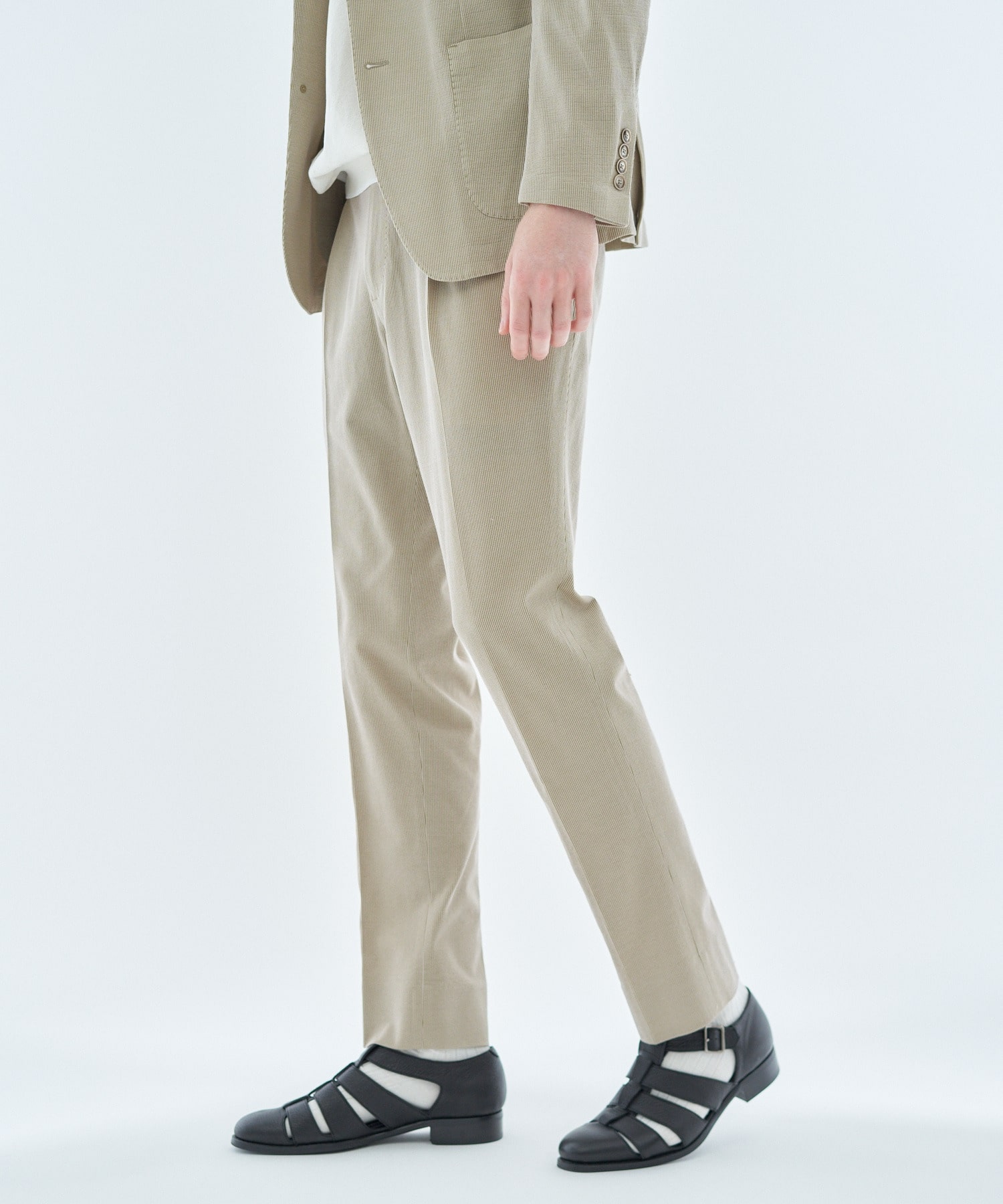 ESTNATION / ジャージーサッカーセットアップイージースラックス