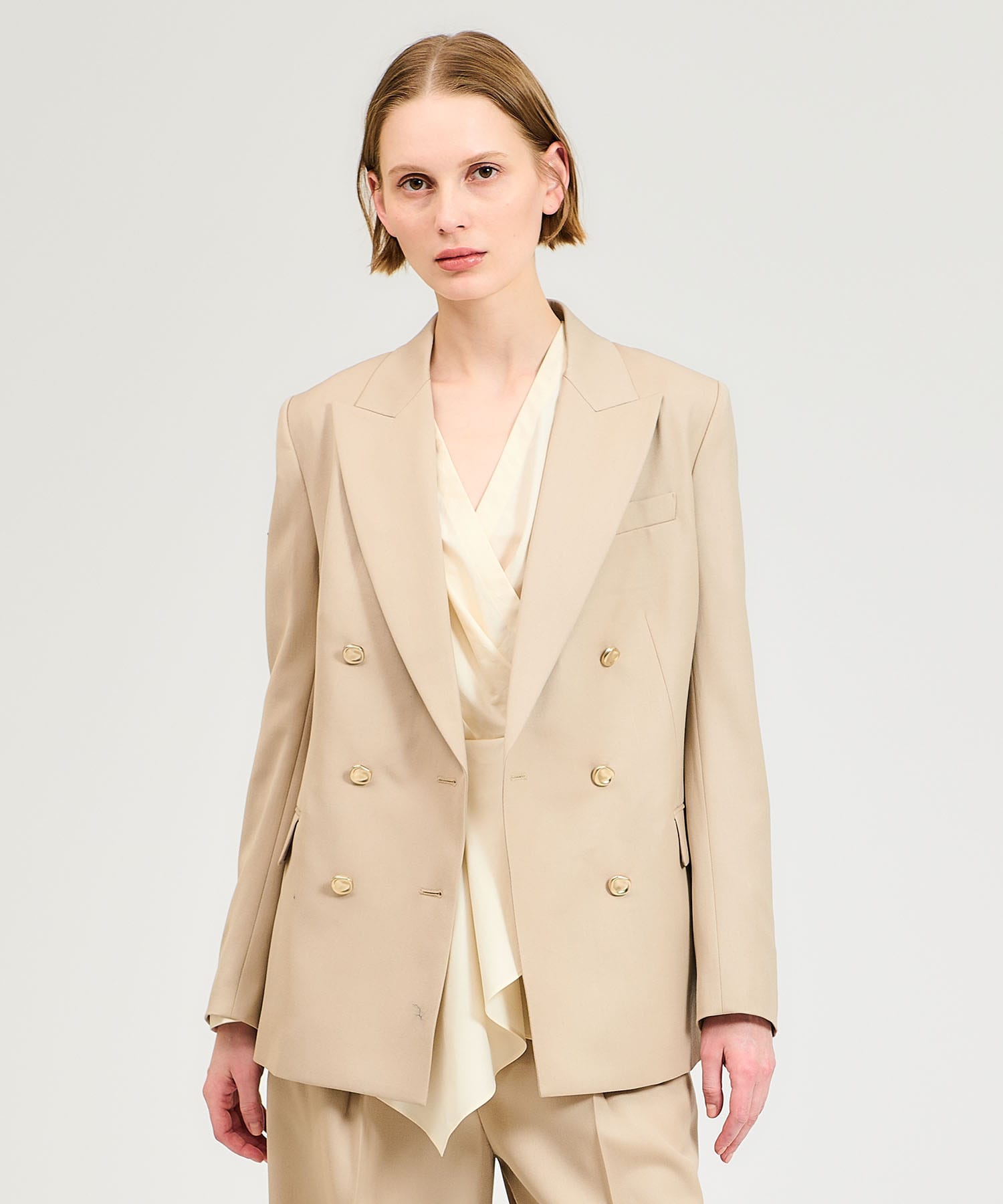 ESTNATION / ピークドラペル ダブルブレストジャケット｜ESTNATION