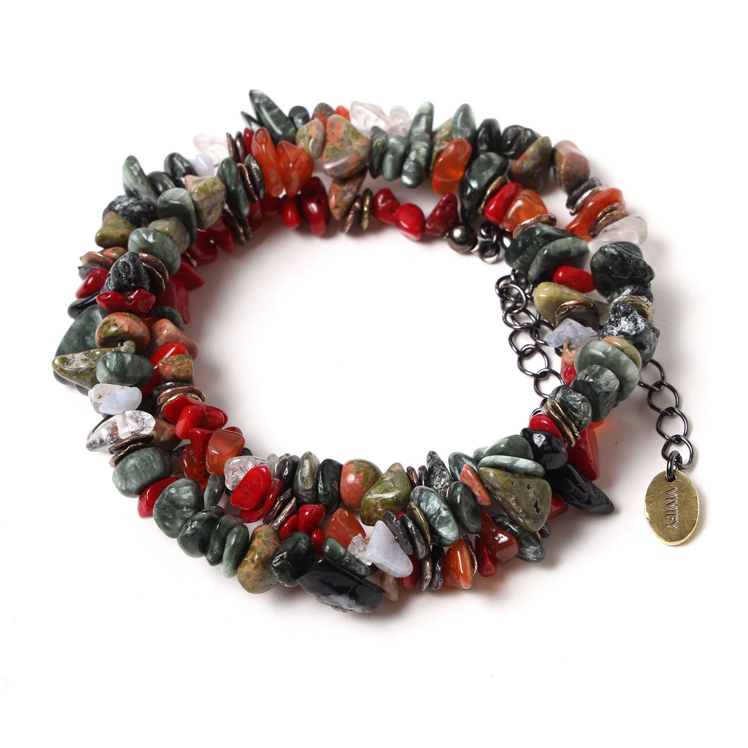 RADIO EVA 312 Pebble ＆ Metal Chip's Beads Cord (VIVIFY)