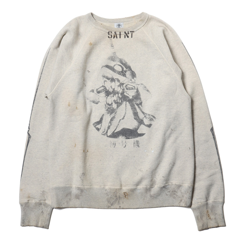 RADIO EVA 809 EVA-01 RAGLAN SWEAT SHIRT by (C)SAINT Mxxxxxx/GRAY(M