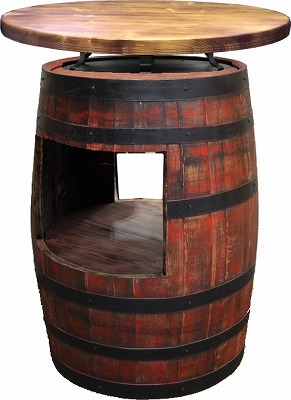 樽バーテーブル（ラック付）の通販・販売 － 木製雑貨の専門店F-RAISE