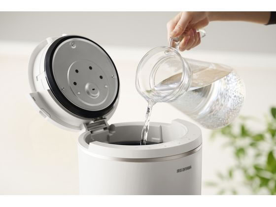 アイリスオーヤマ 丸洗いスチーム加湿器600mL ホワイト AHM-MHU60A-W