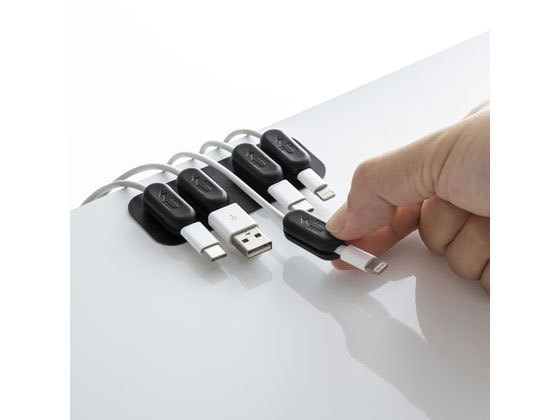 サンワサプライ マグネットケーブルホルダー ブラック CA-515BK 通販