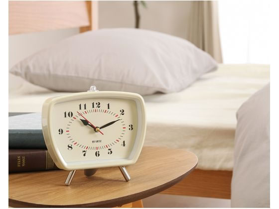 不二貿易 置時計レトロ ホワイト 37714 通販【フォレストウェイ】