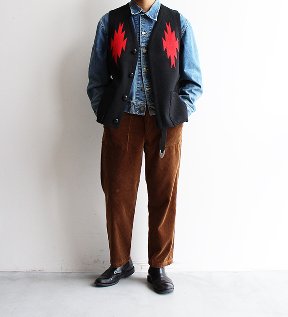 DEADSTOCK】90s ORTEGA'S Chimayo Vest “ThunderBird” Special Pattern