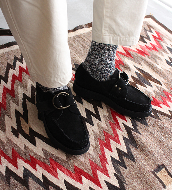 YUKETEN / ユケテン】Center Ring Moccasin “Black Suede”本当に少なく