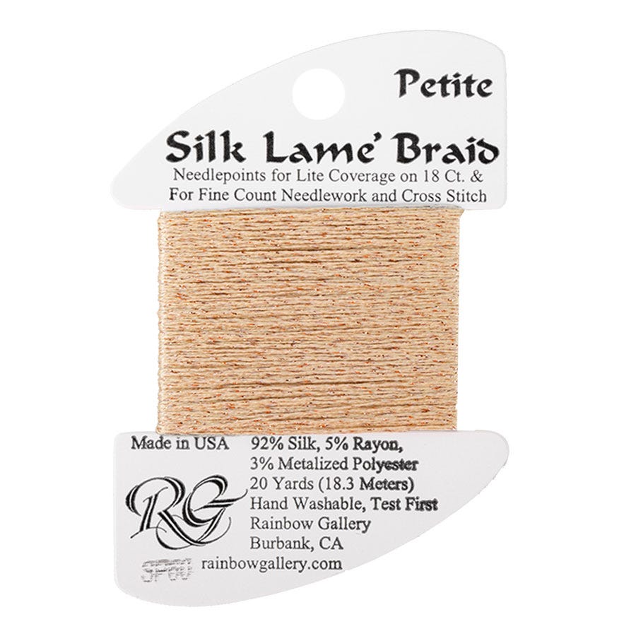 RG Silk Lame Braid Petite SP60 Camel Silk and Metallic Braided