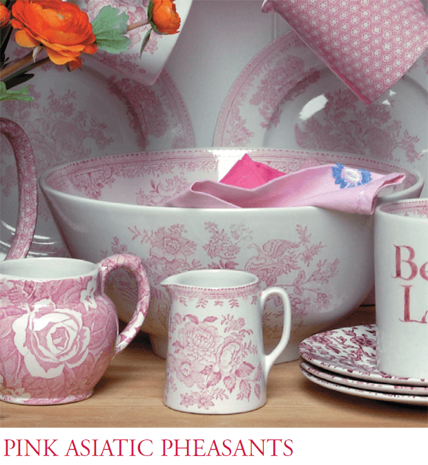 burleigh（バーレイ） ｜ピンク アジアティック フェザンツ プレート(中)