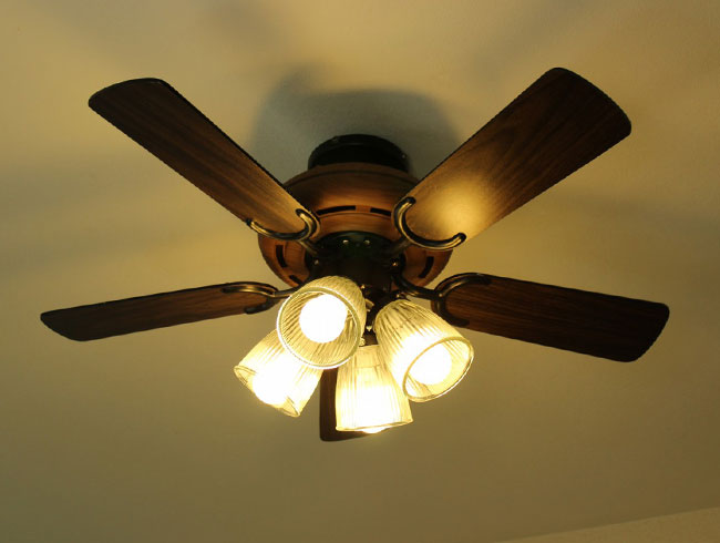 5 Blade ceiling fan 4 Light BR BRID[メルクロス]製シーリングファン