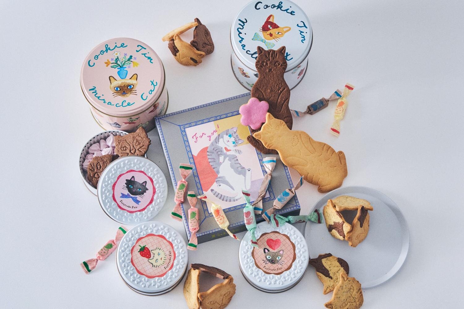 フェアリーケーキフェア「ネコクッキー缶」どんな猫に出会えるかはお