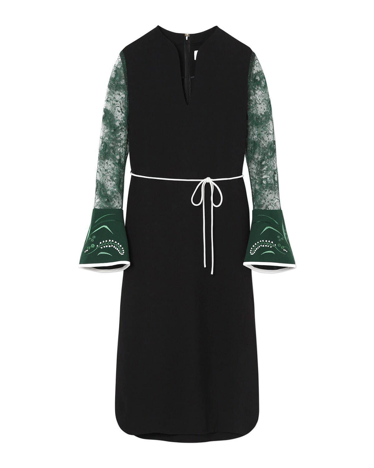 マメ クロゴウチ、すずらん柄刺繍のドレス＆花柄刺繍を施したバケット