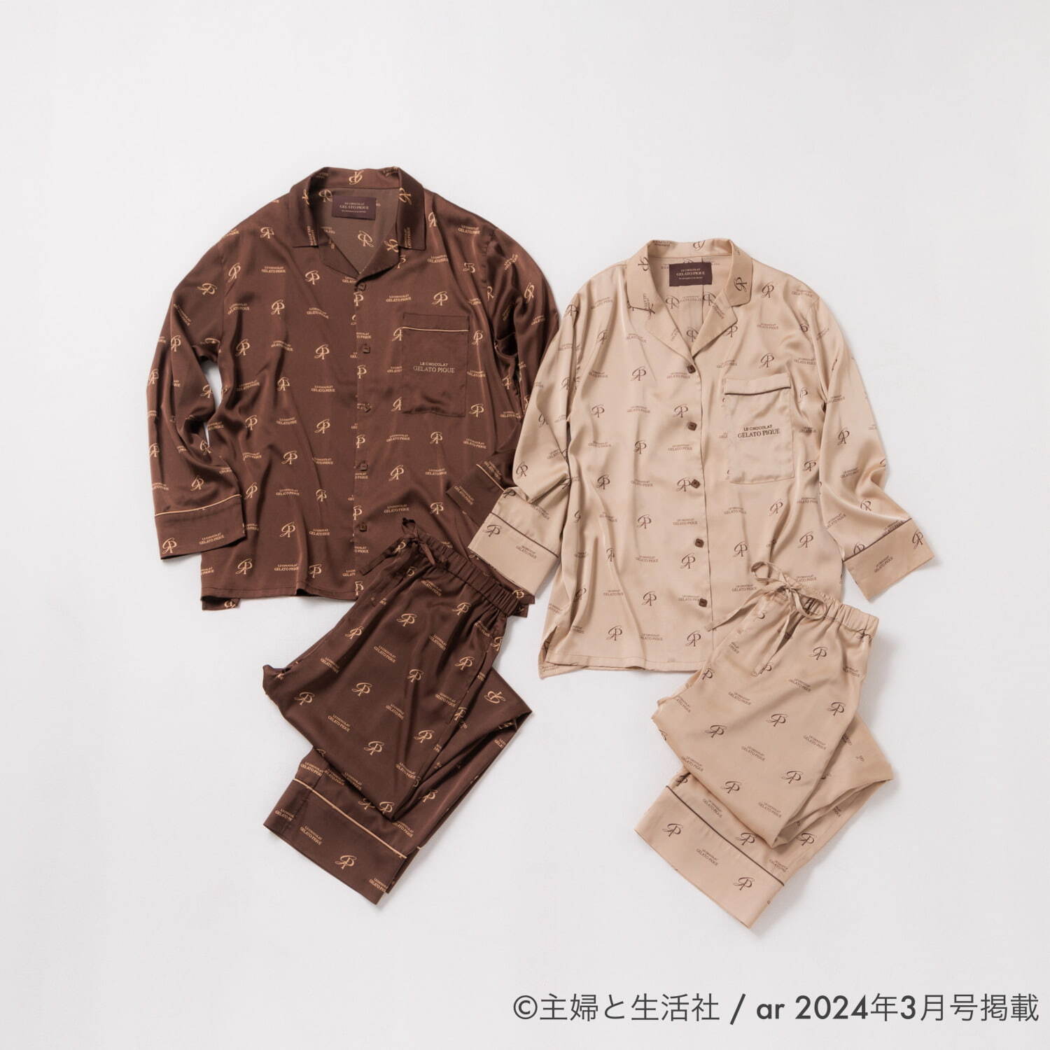 ジェラート ピケ24年バレンタインルームウェア、ハートボタンの