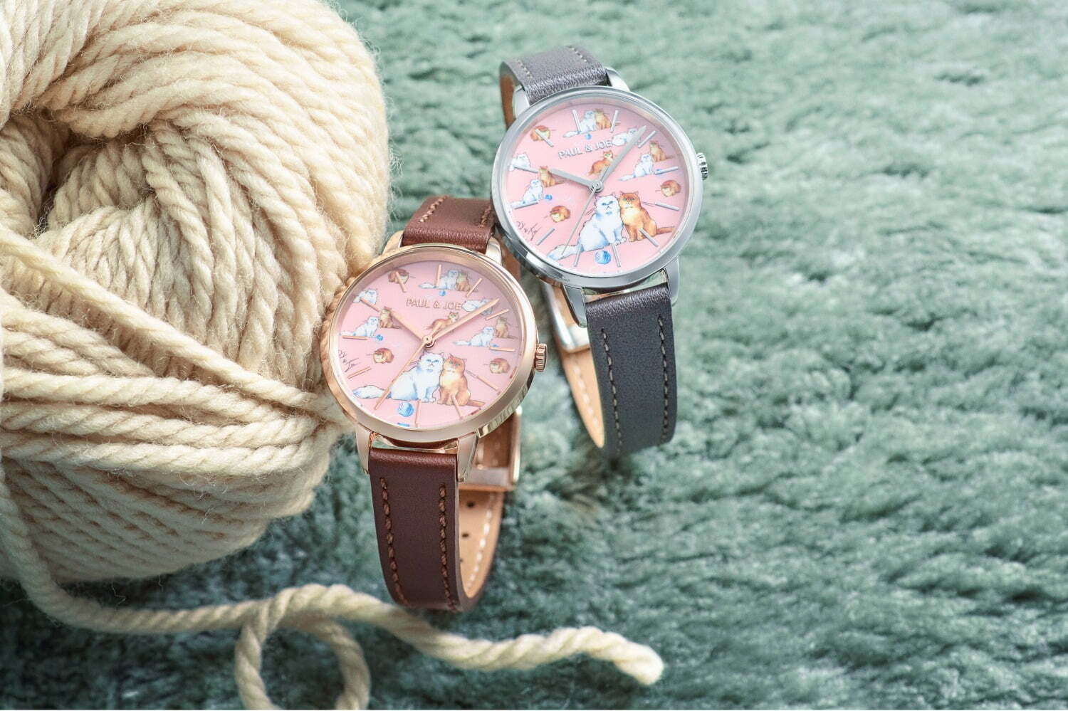 ポール & ジョー“毛糸遊び猫”モチーフの24年秋冬ウィメンズウォッチや