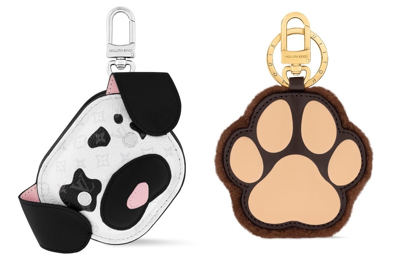 ルイ・ヴィトン“犬＆ふわふわ肉球”バッグチャーム、モノグラム