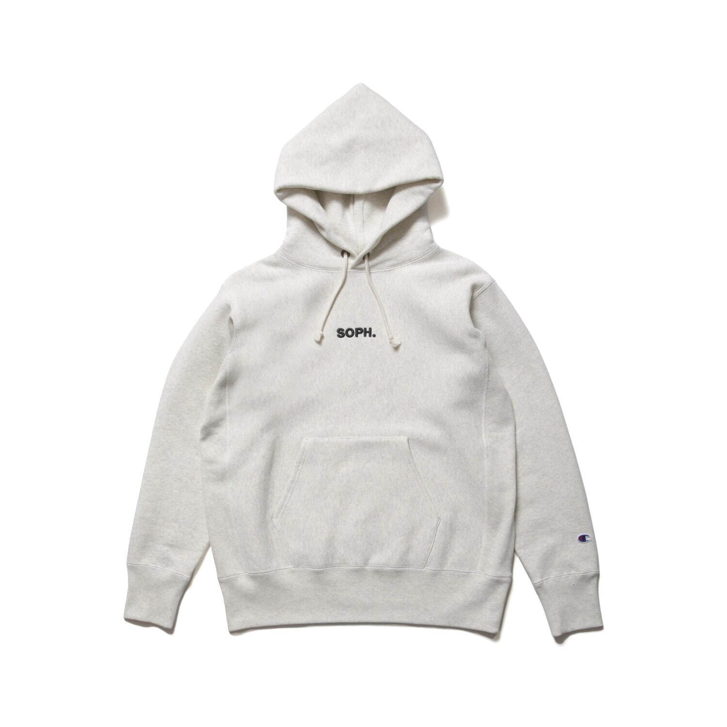 ソフ「チャンピオン」の限定スウェット、ロゴ刺繍＆裏起毛フリース