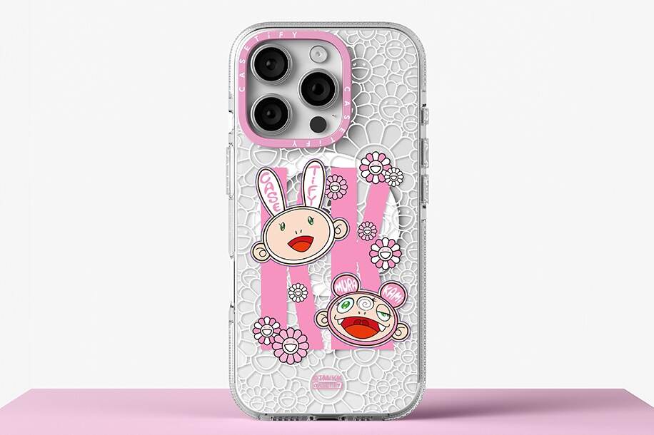 ケースティファイ×村上隆「カイカイ＆キキ」のピンクスマホケース