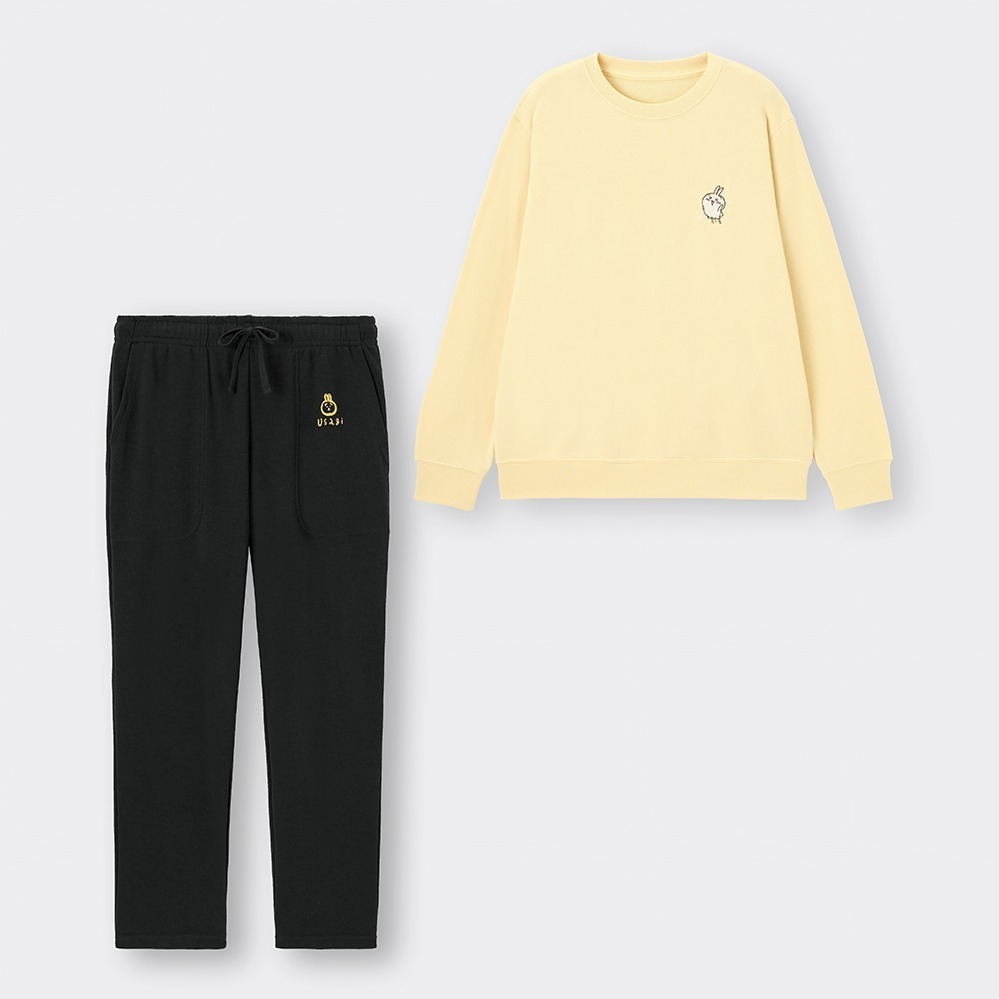 GU新作「ちいかわ」ルームウェア、“なりきり”耳付きフード×“まるで