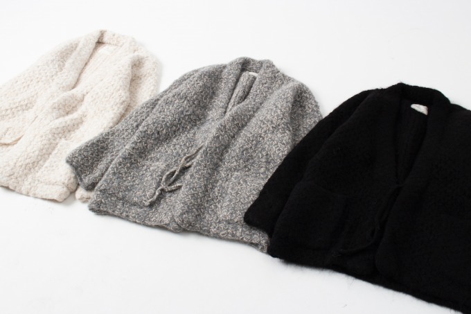 ロンハーマン×日本発ブフト、モヘヤ素材の手編み大判カーディガン